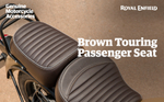 Пассажирское сиденье Royal Enfield, коричневого цвета, арт. KXA00072