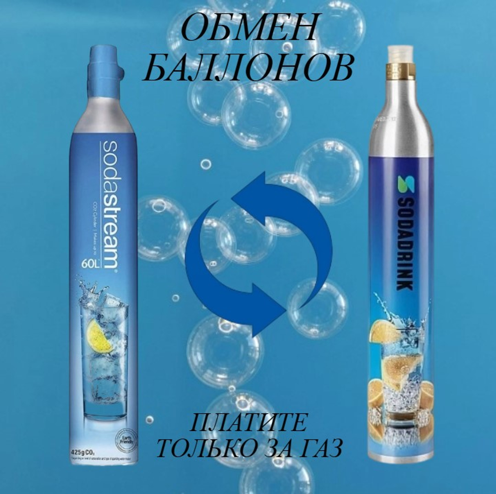 Баллон CO2 Sodastream (Заправка и обмен)
