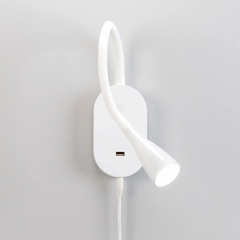 Citilux Рио CL704380N LED Светильник гибкий с USB Белый