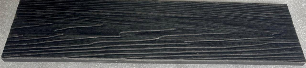 Заборная доска полнотелая двухсторонняя 3D тиснение под дерево 137*10 Цвет Графит