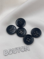Пуговицы МаксМ черные с белыми прожилками