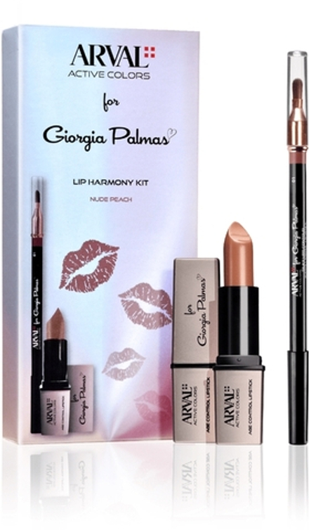 Arval THE LIP HARMONY KIT Nude Peach - Набор косметики для женщин, 2 шт.