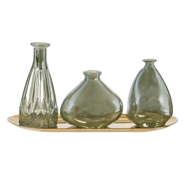 Набор из 3-х ваз с подносом