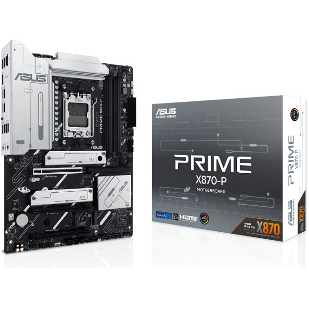 Материнская плата ASUS PRIME X870-P, AM5/AMD X870/4xDDR5/3xPCI-Ex16/4xM.2/SB7.1/GLAN/HDMI/2xDP/ATX (90MB1IT0-M0EAY0)