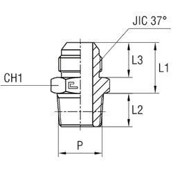 Штуцер FC JIC 7/16" NPT1/4"
