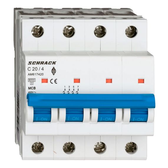 Автоматический выключатель Schrack Technik 4P C 20A 6kA Amparo AM617420--