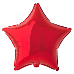 Звезда красная из фольги с гелием 46 см