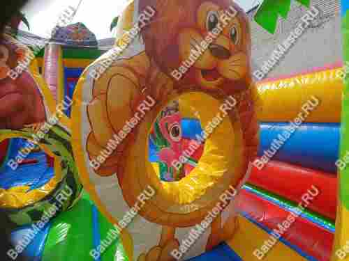 Коммерческий надувной батут "Мир сафари 2", 8*4*5 м