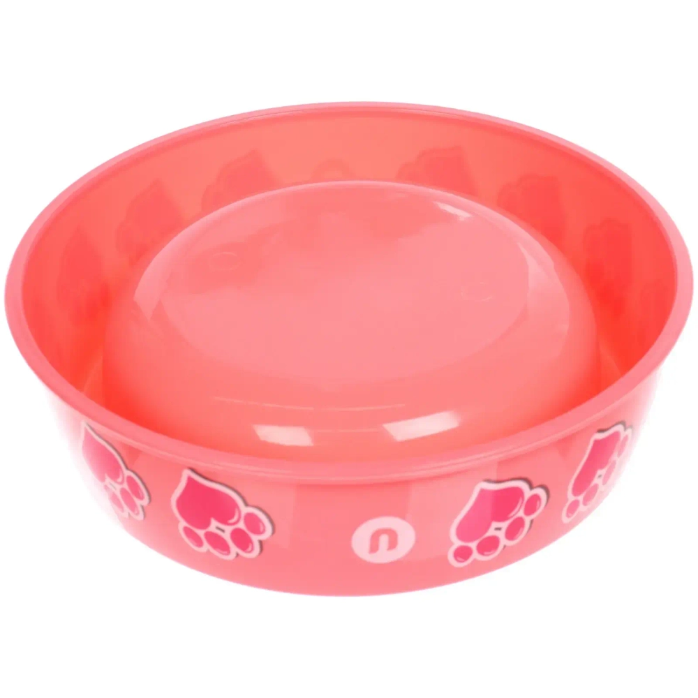 Миска пластиковая «МОЙ БРО - Любимые следы!, цвет розовый 21*6,5см (логотип на миске) 700мл