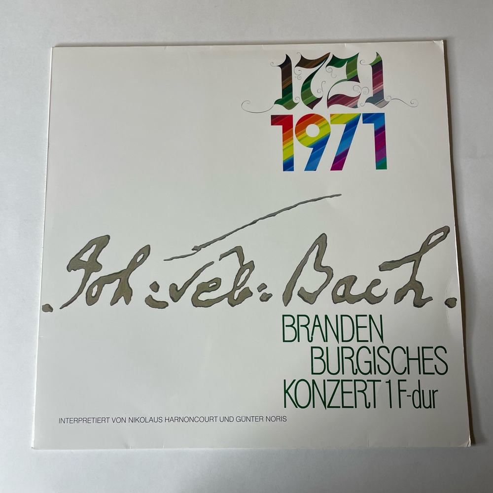 Винтажная виниловая пластинка LP J. S. Bach Бах, Nikolaus Harnoncourt, G nter Noris, 1721 1971, Бранденбургские концерты Brandenburgisches Konzert 1 F dur (Германия 1971)