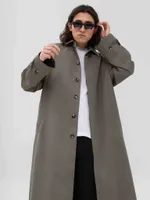 Плащ FOS Длинный Мужской Зеленый