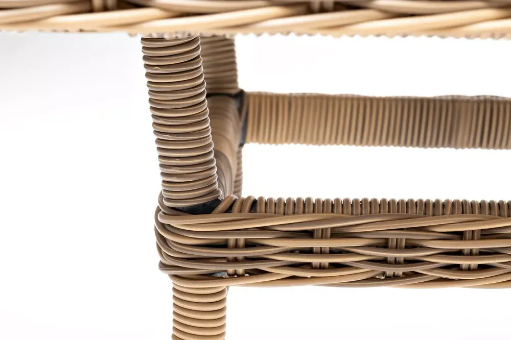 "Латте" плетеный стол из искусственного ротанга 140х80см, цвет соломенный