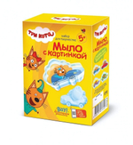 Мыло с картинкой "Три кота. Коржик на машине (Фантазер)