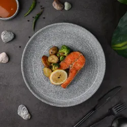 Тарелка с бортом d 25,9 см h2,7 см Stone Untouched Taiga P.L. Proff Cuisine [1]