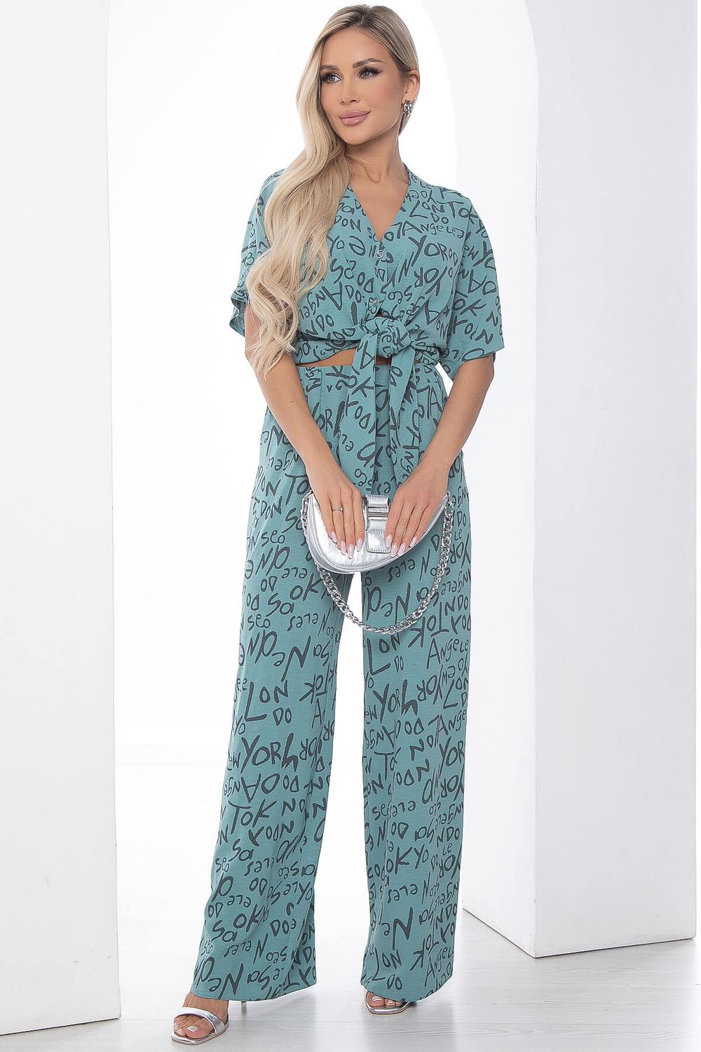 Костюм Чистый лист НЬЮ (бирюзовый) К15902-7М LT Collection