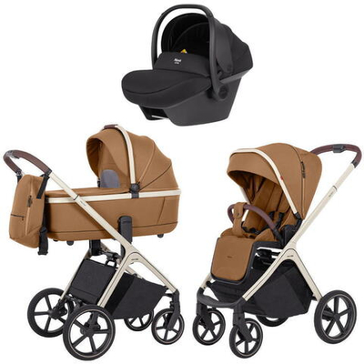 Коляска Carrello Vector CRL-6550 Nova DK791 Black Line 3 в 1 Coral Beige
