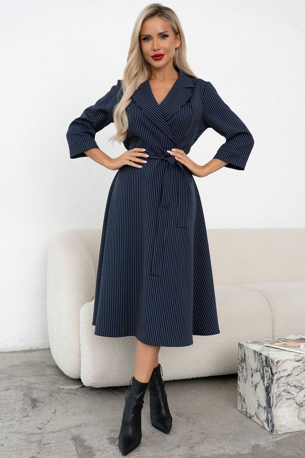Платье Марта (темно-синий/полоска)-46р-р Р11-1189/11 Nikol
