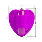 Лиловое сердечко с вибрацией и регулируемыми ремешками Heartbeat