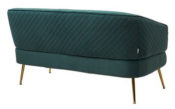Скамья CIAO BLUVEL-78 Зеленый, велюр / золотой каркас
