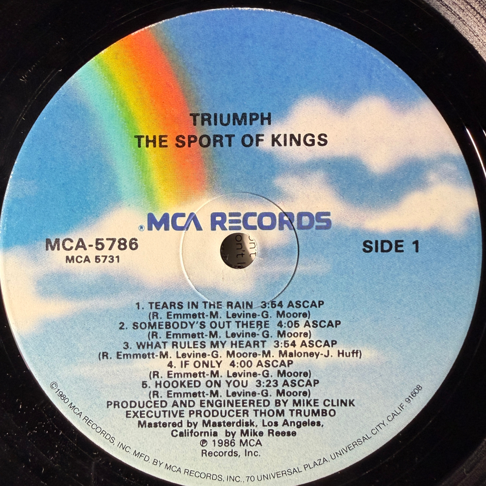 Triumph ‎– The Sport Of Kings (США 1986г.) Promo