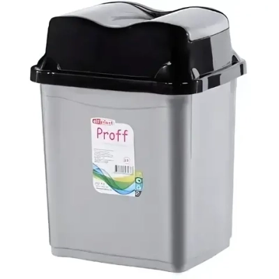 Ведро для мусора»Proff «2л с перекидным верхом (Эльфпласт)