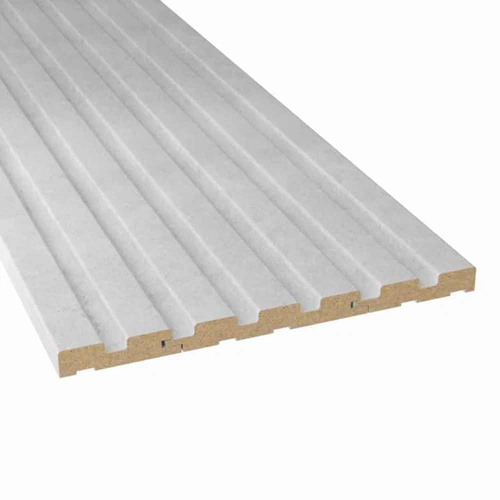 Стеновая реечная панель Альберо, Бетон Светлый, 120*16*2750 мм