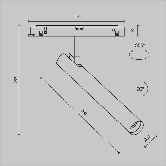Трековый светильник Фокус Т / Focus T Exility 3000K 6Вт 36° Technical tr141-2-6w3k-m-bs
