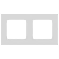 Рамка для розеток и выключателей ЭРА Серия 12 12-5202-01 на 2 поста, Классик, белый