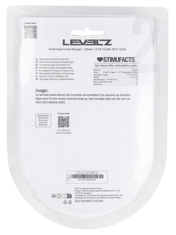 Черная анальная пробка для массажа простаты Double Ripple Silicone Prostate Massager