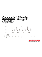Крючок одинарный Decoy SINGLE 30 Spoonin' Single #8 (в упаковке 12 штук)
