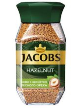 Кофе растворимый Jacobs Hazelnut с ароматом лесного ореха, стеклянная банка 95 г 3 шт