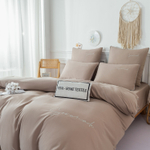 Комплект постельного белья Однотонный Сатин Вышивка CH028