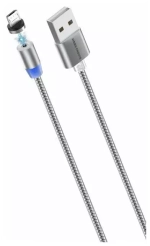Кабель 1m USB/Micro K61Sm Magnetic More Choice dark grey