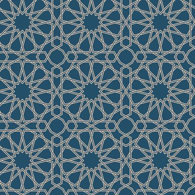 Исламский геометрический синий орнамент