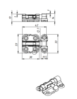 ЗАДВИЖКА НАКЛАДНАЯ МЕТАЛЛИСТ ЗТ2-30 ЦИНК