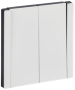 FORTE&PIANO Выключатель 2-клавишный перекрестный 10А FP209M металл белый IEK