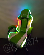 Геймерское кресло с RGB подсветкой салатовое