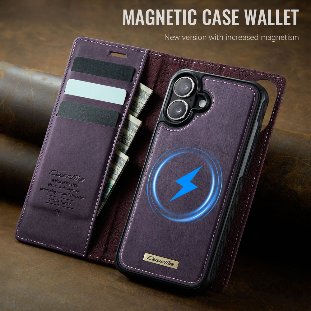 Чехол-кошелек CaseMe 2 in 1 MagSafe iPhone 16+