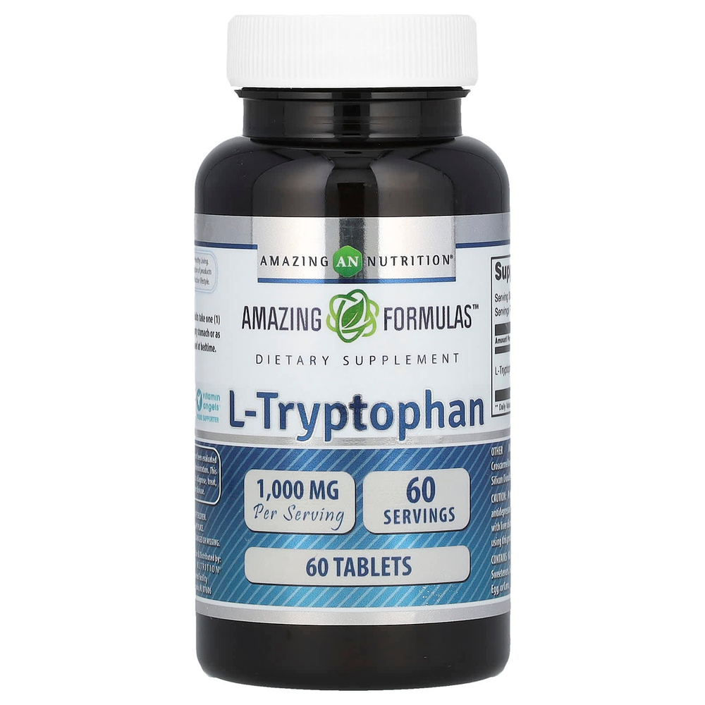 Amazing Nutrition, L-триптофан, 1000 мг, 60 таблеток