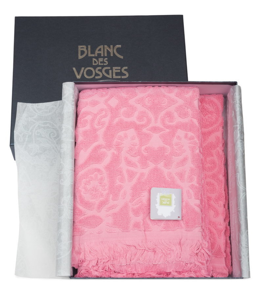 Полотенце 55х110 Blanc des Vosges Princess розовое Франция