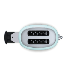 Тостер Smeg Стиль 50-х годов для 2 тостов зеленый Италия вид сверху