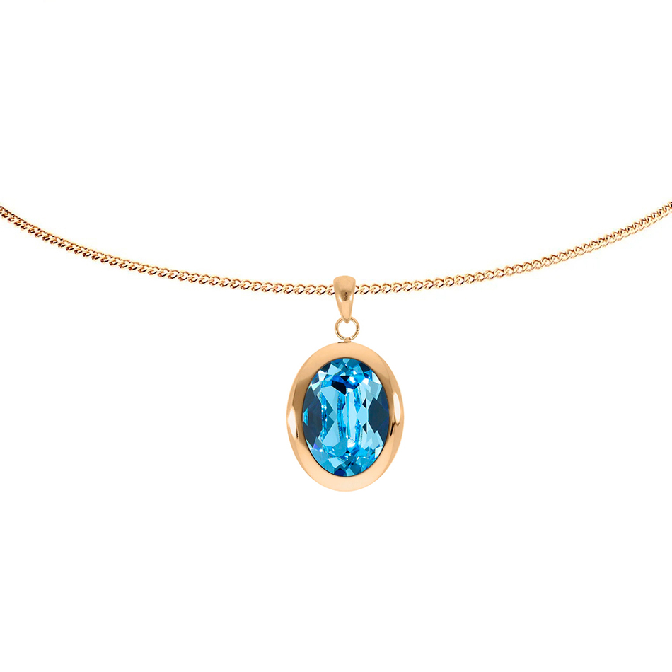 Колье Qudo TIVOLA big G aquamarine 404528.1 BL/G