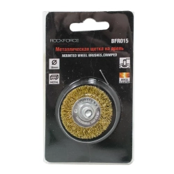 Кордщетка дисковая латунная для дрели 38мм, в блистере RockForce##Rock FORCE RF-BFR015