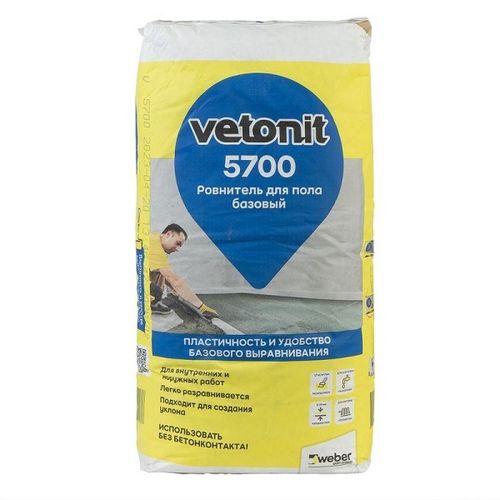 Ровнитель для пола Ветонит 5700 базовый 25 кг
