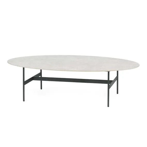 Кофейный стол Prato 140х70 см, серая керамика