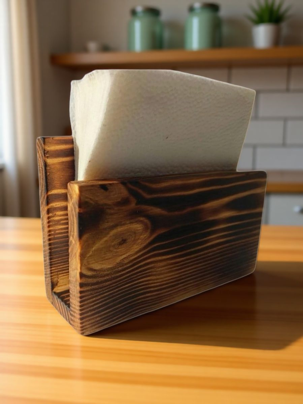 Салфетница деревянная покрытая льняным маслом