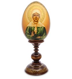 Народные промыслы ИКО- 5 Яйцо-икона «Святая Матрона Московская' Рябова Г.