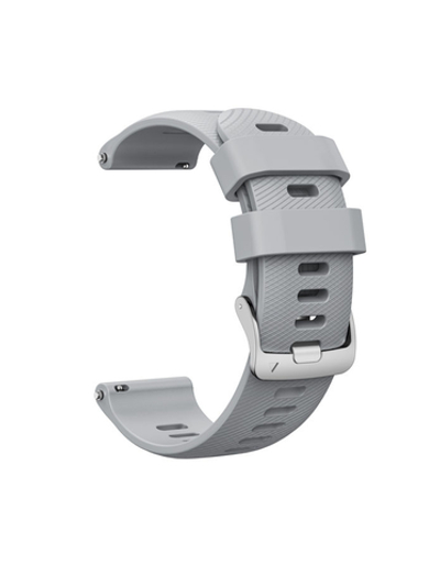 Ремешок Quick Release 22 мм силиконовый для Garmin Forerunner 255 / 265 / 745, Venu 2, Vivoactive 4 быстросъемный (серый)