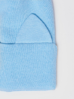 Шапка хлопковая вязаная КИС(Голубой)