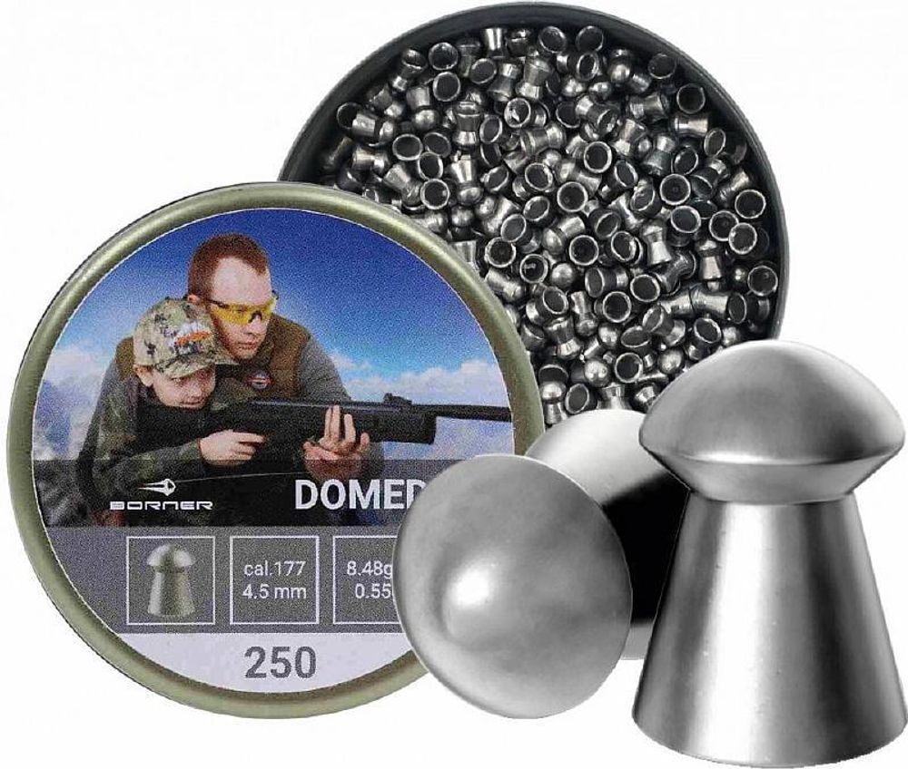 Пули Borner Domed кал. 4,5 мм 0,55 гр. 250 шт